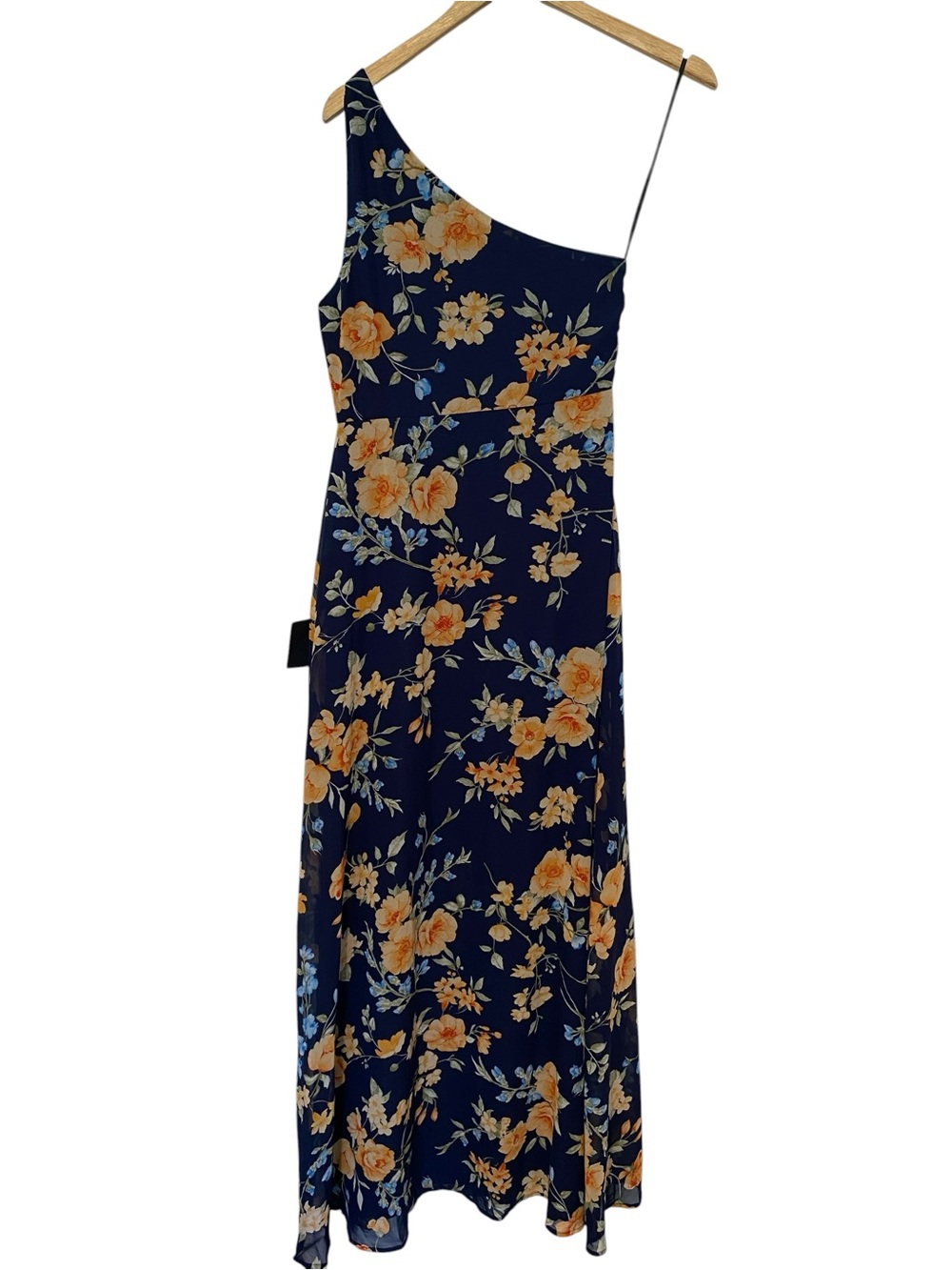NEW LULUS ONE SHOULDER FLORAL MAXI DRESS SZ SMALL - Picture 4 of 7